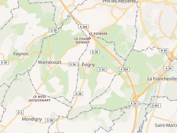 Plan de Évigny