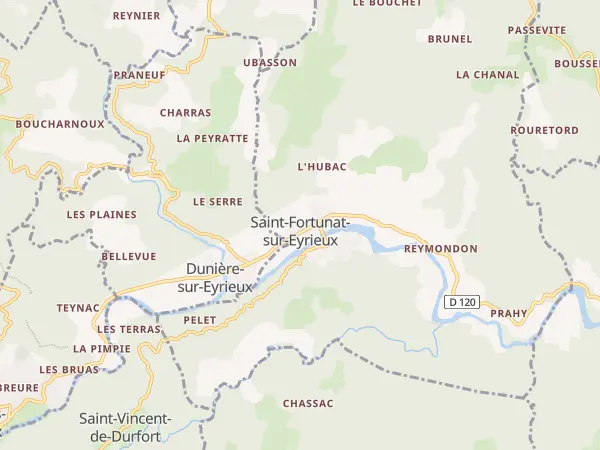 Plan de Saint-Fortunat-sur-Eyrieux