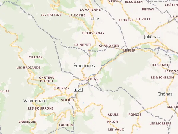 Plan de Émeringes