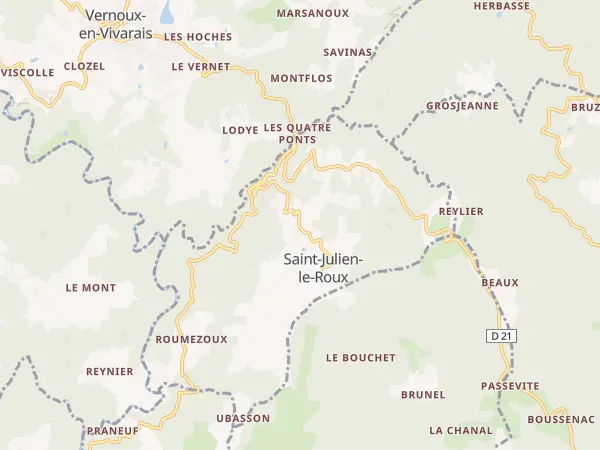 Plan de Saint-Julien-le-Roux
