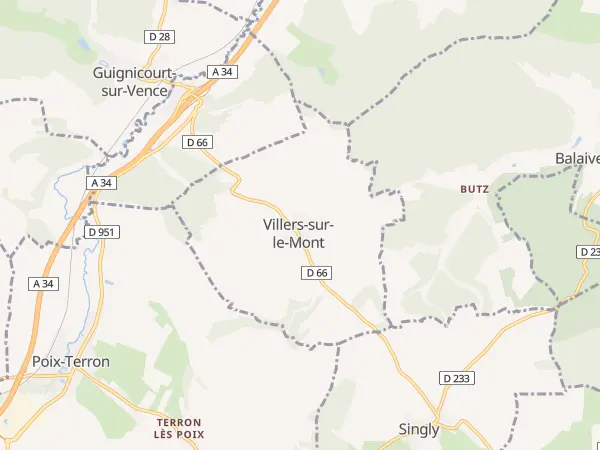 Plan de Villers-sur-le-Mont