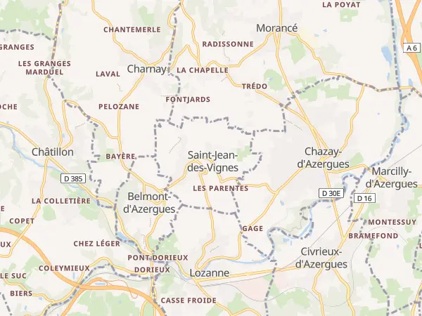 Plan de Saint-Jean-des-Vignes
