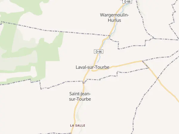 Plan de Laval-sur-Tourbe