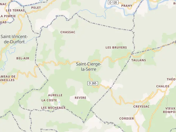 Plan de Saint-Cierge-la-Serre