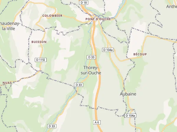 Plan de Thorey-sur-Ouche