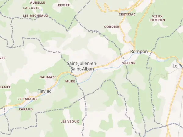 Plan de Saint-Julien-en-Saint-Alban