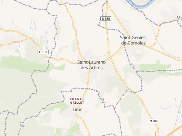 Plan de Saint-Laurent-des-Arbres