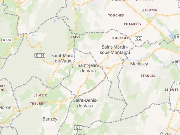 Plan de Saint-Jean-de-Vaux