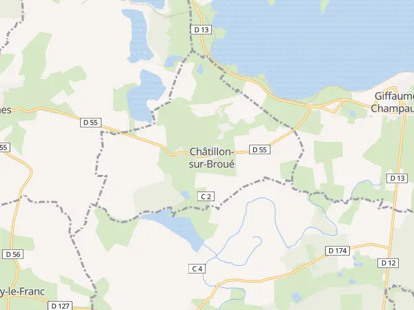 Plan de Châtillon-sur-Broué