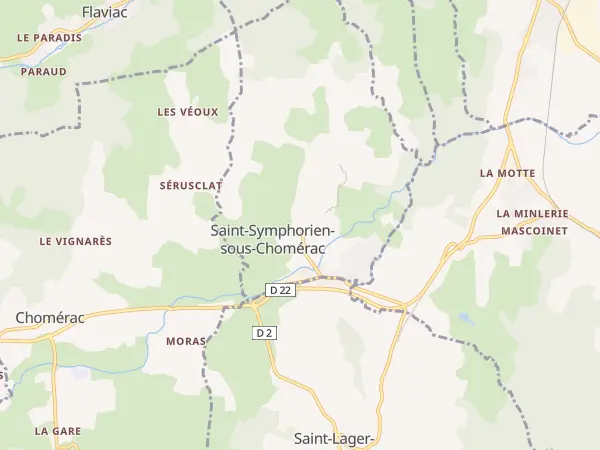 Plan de Saint-Symphorien-sous-Chomérac