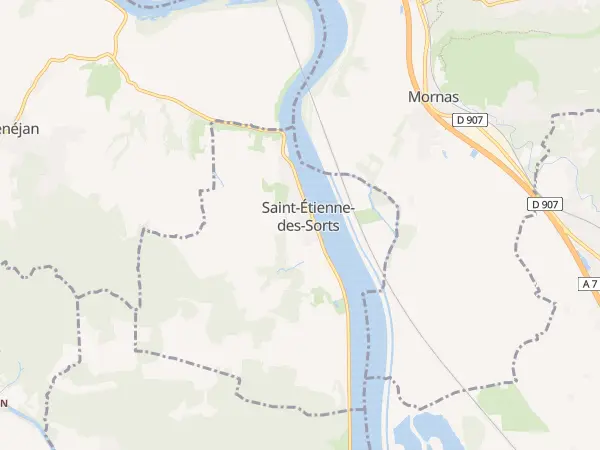 Plan de Saint-Étienne-des-Sorts