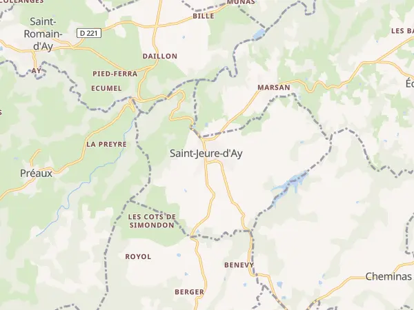 Plan de Saint-Jeure-d’Ay