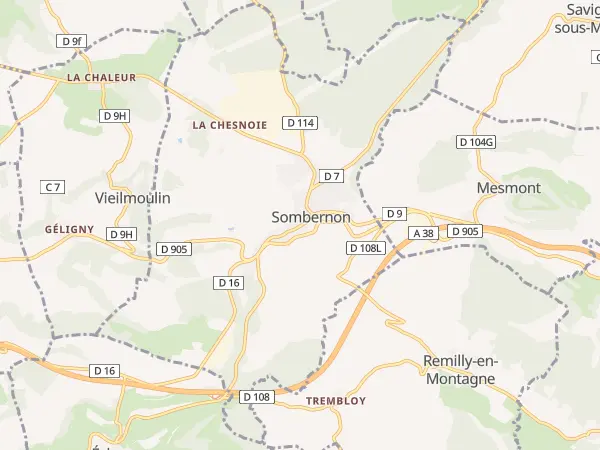 Plan de Sombernon