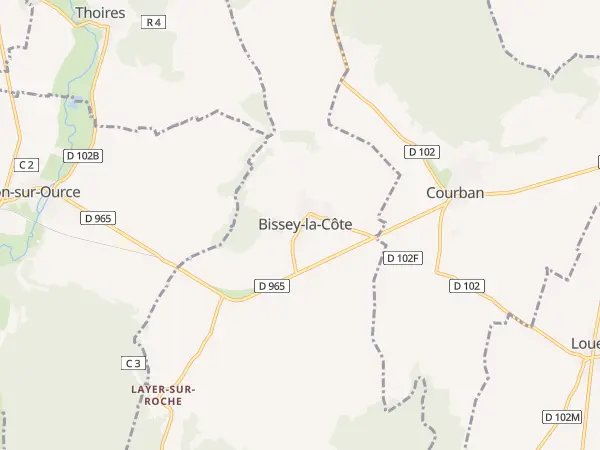 Plan de Bissey-la-Côte