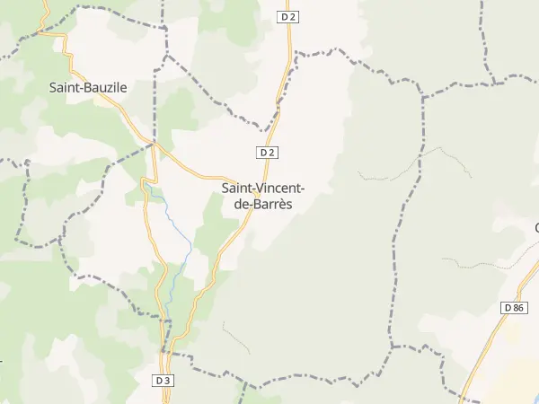 Plan de Saint-Vincent-de-Barrès