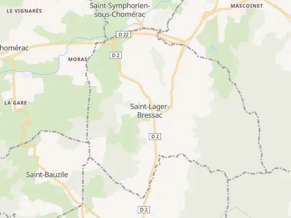 Plan de Saint-Lager-Bressac