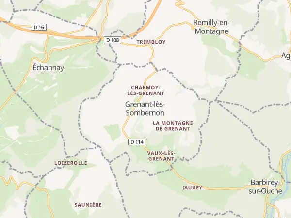 Plan de Grenant-lès-Sombernon