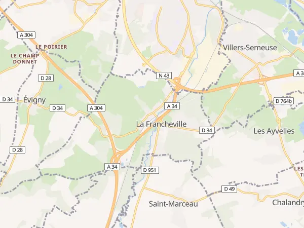 Plan de La Francheville