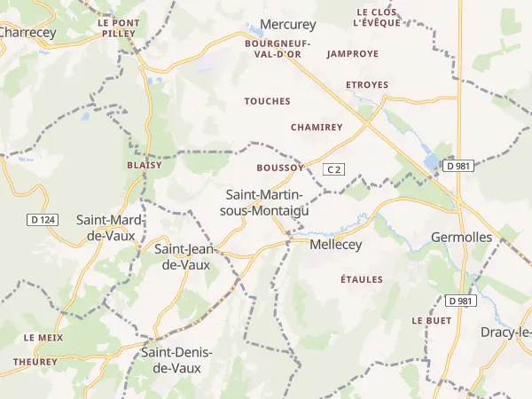 Plan de Saint-Martin-sous-Montaigu