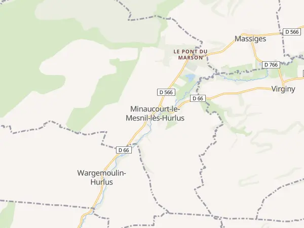 Plan de Minaucourt-le-Mesnil-lès-Hurlus
