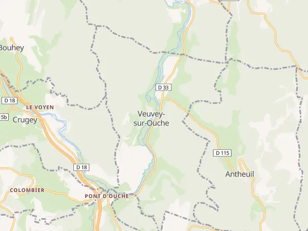 Plan de Veuvey-sur-Ouche