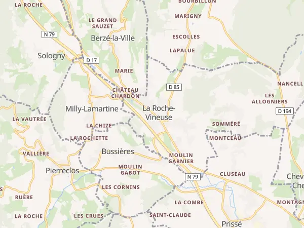 Plan de La Roche-Vineuse