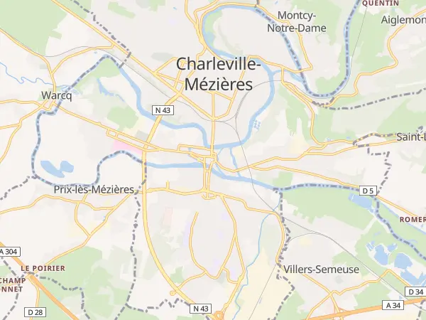 Plan de Charleville-Mézières