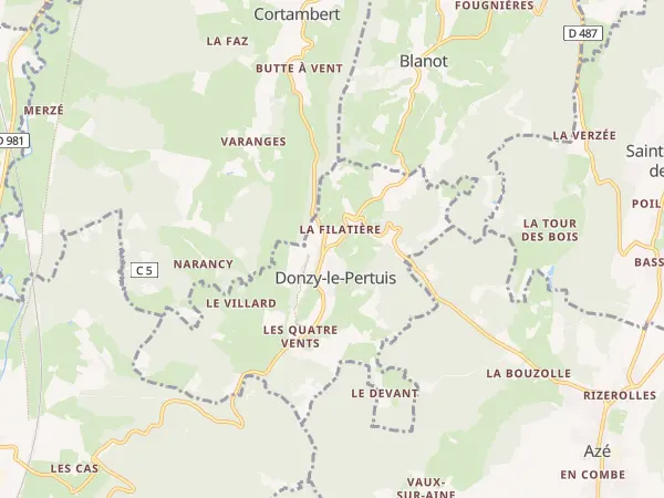 Plan de Donzy-le-Pertuis