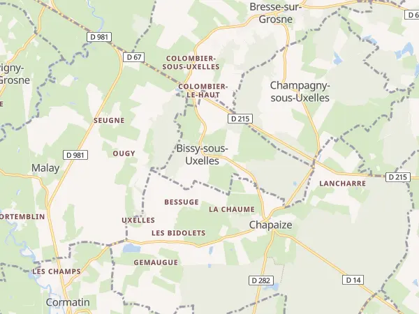 Plan de Bissy-sous-Uxelles