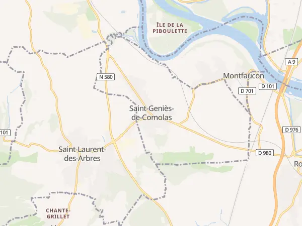Plan de Saint-Geniès-de-Comolas