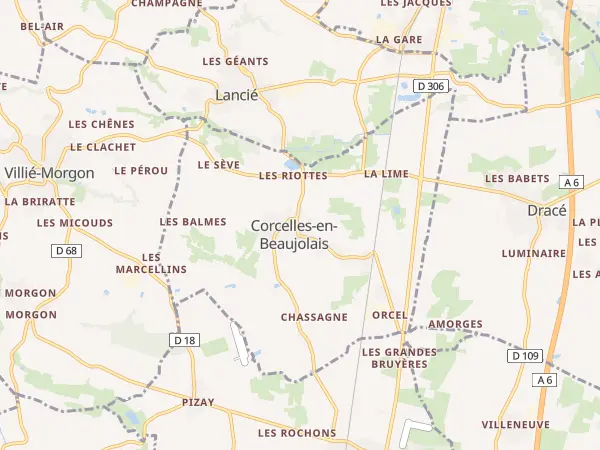 Plan de Corcelles-en-Beaujolais