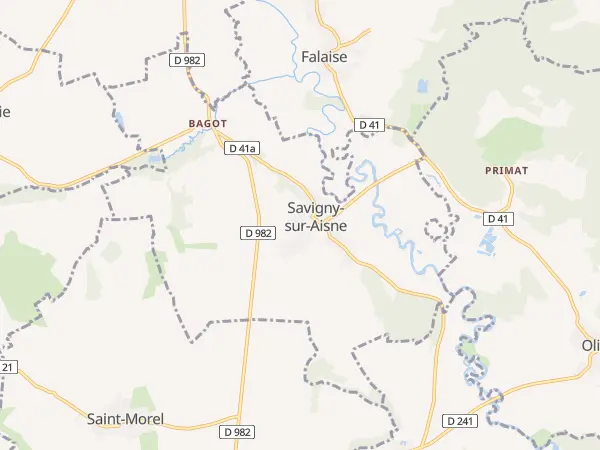 Plan de Savigny-sur-Aisne