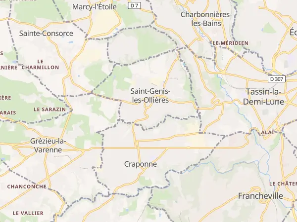 Plan de Saint-Genis-les-Ollières