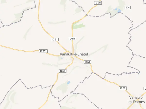 Plan de Vanault-le-Châtel