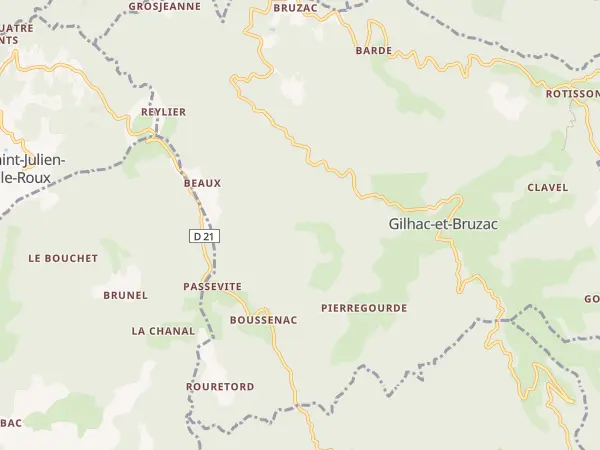 Plan de Gilhac-et-Bruzac