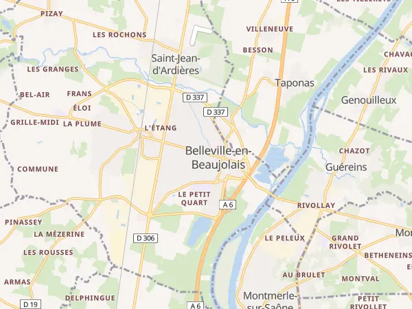 Plan de Belleville-en-Beaujolais