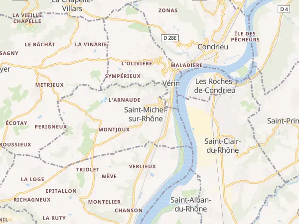 Plan de Saint-Michel-sur-Rhône