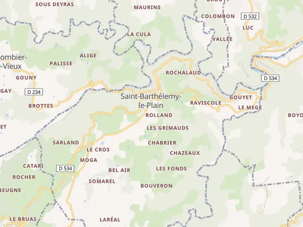 Plan de Saint-Barthélemy-le-Plain