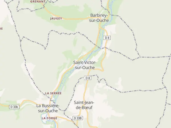 Plan de Saint-Victor-sur-Ouche