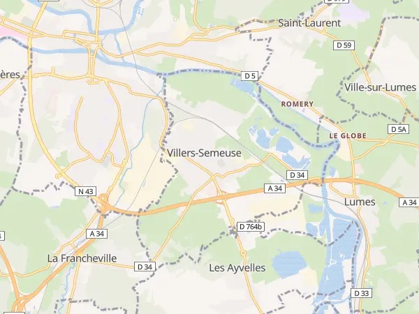 Plan de Villers-Semeuse