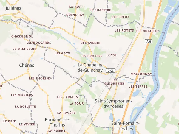Plan de La Chapelle-de-Guinchay