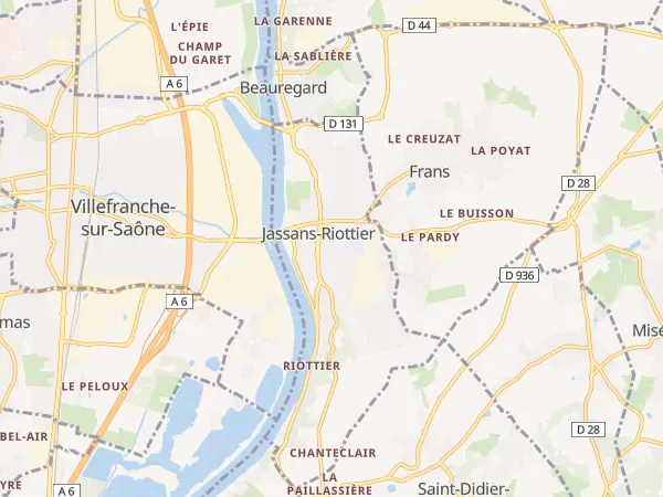 Plan de Jassans-Riottier
