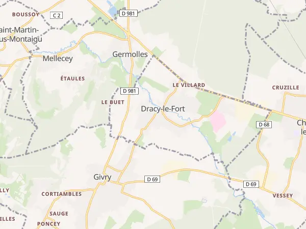 Plan de Dracy-le-Fort