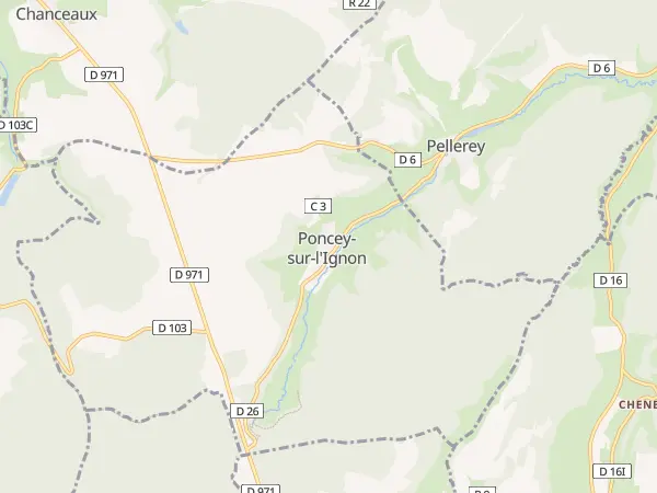 Plan de Poncey-sur-l’Ignon