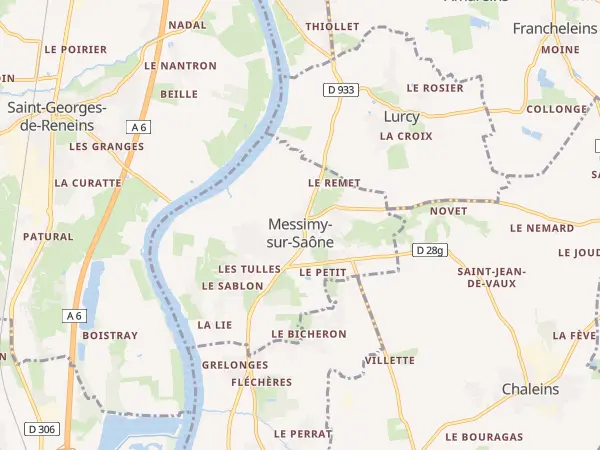 Plan de Messimy-sur-Saône