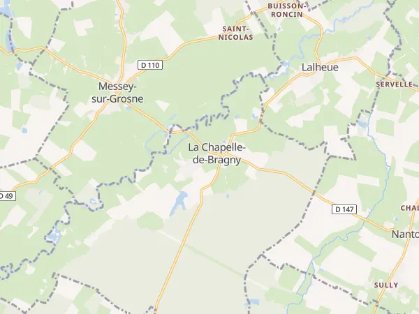 Plan de La Chapelle-de-Bragny