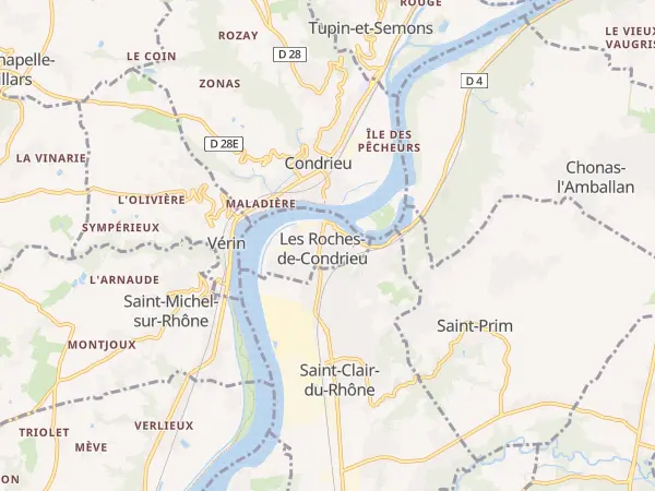 Plan des Roches-de-Condrieu