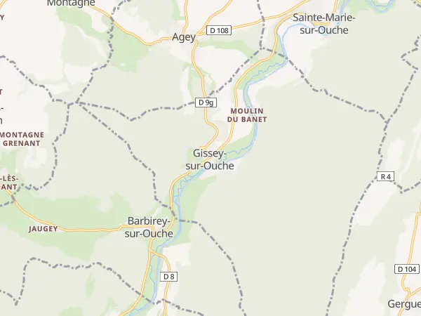 Plan de Gissey-sur-Ouche