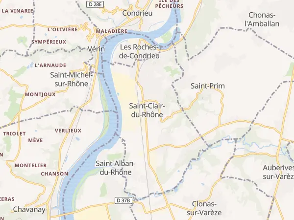 Plan de Saint-Clair-du-Rhône