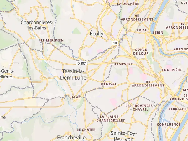 Plan de Tassin-la-Demi-Lune